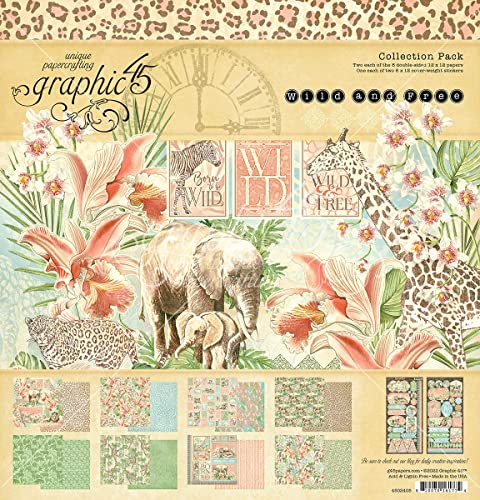 Graphic 45 Double-Sided Paper Pad 8"X8" 24/Pkg-Wild & Free von Graphic 45