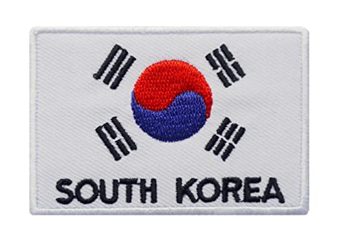 Graphic Dust Aufnäher mit Südkorea-Flagge, bestickt, zum Aufbügeln, Logo, Schild, Emblem, Seoul-Flagge, KimJi-Flagge, K-Pop-Flagge von Graphic Dust