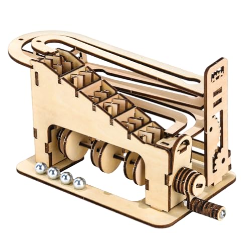 Graplan 3D Puzzle Holz Murmelbahn Holzpuzzle Mechanische Kugelbahn Trackball Modell Bausatz, Holzbausatz Kinder, Holzbauset zum Geschenk für Kinder und Erwachsene von Graplan