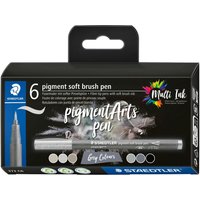 STAEDTLER Pigment soft brush pen "Greys", 6er-Set von Staedtler