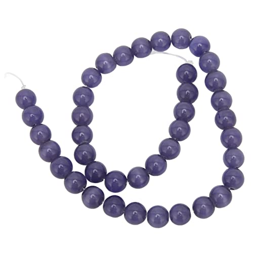 GRCFUMO 10 mm Schmucksteinperle, Halskettenherstellung, Steinperle, Perlenschnur, rundes Perlenarmband für Armband, Halskette, Kunsthandwerk (Violett) von Grcfumo