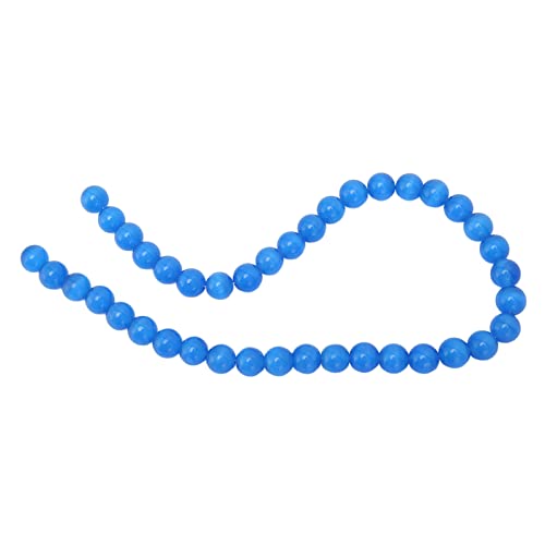 GRCFUMO Distanzperlen, Steinperlen für Schmuck, Armbandherstellung, Steinperlen, Perlenschnur, rundes Perlenarmband für Schmuckzubehör, Armbänder, Halsketten (Blu inchiostro) von Grcfumo