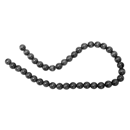 GRCFUMO Distanzperlen, Steinperlen für Schmuck, Armbandherstellung, Steinperlen, Perlenschnur, rundes Perlenarmband für Schmuckzubehör, Armbänder, Halsketten (nero solido) von Grcfumo