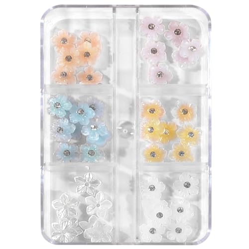 1 Box 3D-Blumennägel, Charm-Nägel, Strasssteine, für Damen, Nageldekoration, Kunstverzierung, Zubehör von Greabuy