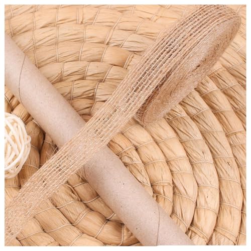 GreatRise 10 Meter Vintage Juteband Geschenkband Sackleinen Dekoband Jute Stoffband Bastelband Burlap Band für DIY Handwerk Basteln Weihnachten Hochzeit Party Blumenstrauß Dekoration 1.5cm von GreatRise