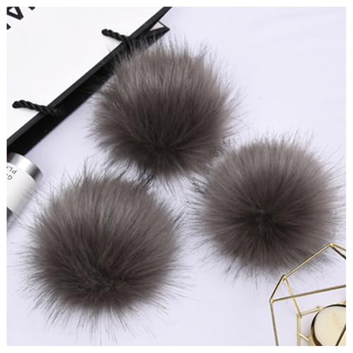 GreatRise 10 Stück Kunstfell Pompon Bommel Flauschig Künstlicher Haarball Nachahmung Fuchs Pom Pom Winter Fellbommel für Mützen Schuhe Schals Taschen Schlüsselanhänger Dekoration Style 19 10cm von GreatRise