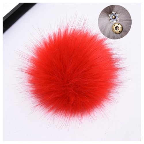 GreatRise 10 Stück Kunstfell Pompon Flauschiger Pom Poms Ball Fellbommel Künstlicher Fuchspelz Haarball für Mützen Schuhe Taschen Weihnachtsdekoration Schlüsselanhänger Zubehör Style 1 10cm von GreatRise