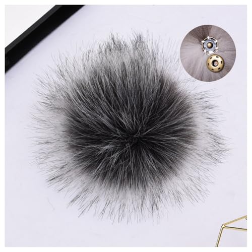 GreatRise 10 Stück Kunstfell Pompon Flauschiger Pom Poms Ball Fellbommel Künstlicher Fuchspelz Haarball für Mützen Schuhe Taschen Weihnachtsdekoration Schlüsselanhänger Zubehör Style 10 10cm von GreatRise