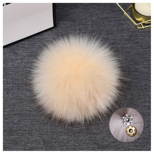 GreatRise 10 Stück Kunstfell Pompon Flauschiger Pom Poms Ball Fellbommel Künstlicher Fuchspelz Haarball für Mützen Schuhe Taschen Weihnachtsdekoration Schlüsselanhänger Zubehör Style 11 10cm von GreatRise