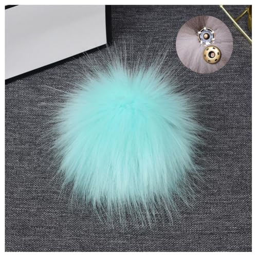 GreatRise 10 Stück Kunstfell Pompon Flauschiger Pom Poms Ball Fellbommel Künstlicher Fuchspelz Haarball für Mützen Schuhe Taschen Weihnachtsdekoration Schlüsselanhänger Zubehör Style 14 10cm von GreatRise