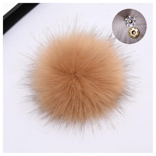 GreatRise 10 Stück Kunstfell Pompon Flauschiger Pom Poms Ball Fellbommel Künstlicher Fuchspelz Haarball für Mützen Schuhe Taschen Weihnachtsdekoration Schlüsselanhänger Zubehör Style 15 10cm von GreatRise