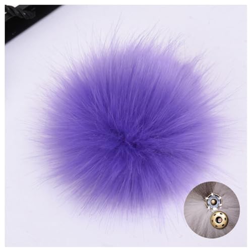 GreatRise 10 Stück Kunstfell Pompon Flauschiger Pom Poms Ball Fellbommel Künstlicher Fuchspelz Haarball für Mützen Schuhe Taschen Weihnachtsdekoration Schlüsselanhänger Zubehör Style 16 10cm von GreatRise