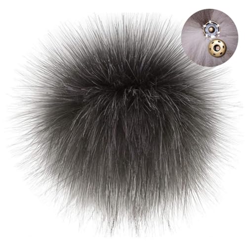 GreatRise 10 Stück Kunstfell Pompon Flauschiger Pom Poms Ball Fellbommel Künstlicher Fuchspelz Haarball für Mützen Schuhe Taschen Weihnachtsdekoration Schlüsselanhänger Zubehör Style 18 10cm von GreatRise