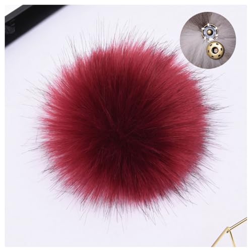 GreatRise 10 Stück Kunstfell Pompon Flauschiger Pom Poms Ball Fellbommel Künstlicher Fuchspelz Haarball für Mützen Schuhe Taschen Weihnachtsdekoration Schlüsselanhänger Zubehör Style 2 10cm von GreatRise