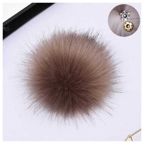 GreatRise 10 Stück Kunstfell Pompon Flauschiger Pom Poms Ball Fellbommel Künstlicher Fuchspelz Haarball für Mützen Schuhe Taschen Weihnachtsdekoration Schlüsselanhänger Zubehör Style 20 10cm von GreatRise