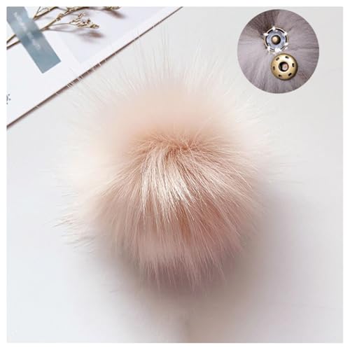 GreatRise 10 Stück Kunstfell Pompon Flauschiger Pom Poms Ball Fellbommel Künstlicher Fuchspelz Haarball für Mützen Schuhe Taschen Weihnachtsdekoration Schlüsselanhänger Zubehör Style 23 10cm von GreatRise