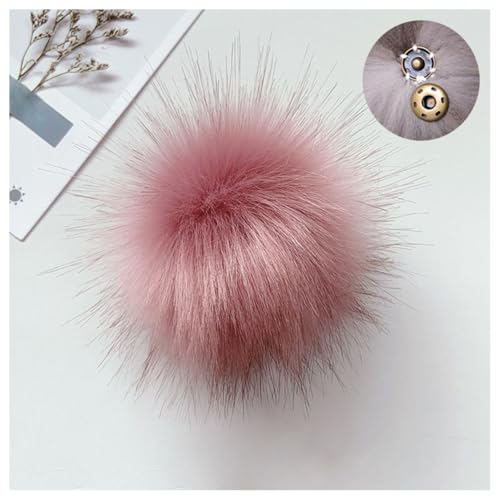 GreatRise 10 Stück Kunstfell Pompon Flauschiger Pom Poms Ball Fellbommel Künstlicher Fuchspelz Haarball für Mützen Schuhe Taschen Weihnachtsdekoration Schlüsselanhänger Zubehör Style 24 10cm von GreatRise