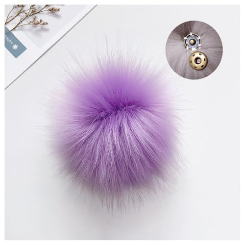 GreatRise 10 Stück Kunstfell Pompon Flauschiger Pom Poms Ball Fellbommel Künstlicher Fuchspelz Haarball für Mützen Schuhe Taschen Weihnachtsdekoration Schlüsselanhänger Zubehör Style 26 10cm von GreatRise