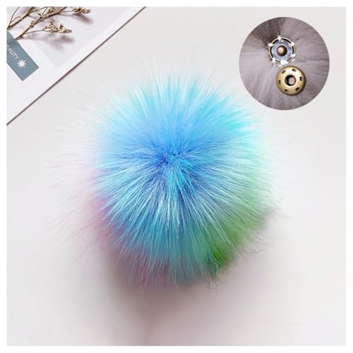 GreatRise 10 Stück Kunstfell Pompon Flauschiger Pom Poms Ball Fellbommel Künstlicher Fuchspelz Haarball für Mützen Schuhe Taschen Weihnachtsdekoration Schlüsselanhänger Zubehör Style 27 10cm von GreatRise