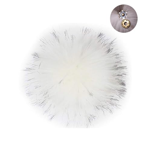 GreatRise 10 Stück Kunstfell Pompon Flauschiger Pom Poms Ball Fellbommel Künstlicher Fuchspelz Haarball für Mützen Schuhe Taschen Weihnachtsdekoration Schlüsselanhänger Zubehör Style 28 10cm von GreatRise