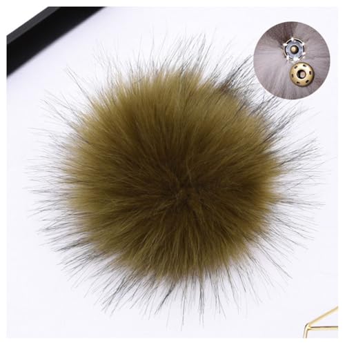 GreatRise 10 Stück Kunstfell Pompon Flauschiger Pom Poms Ball Fellbommel Künstlicher Fuchspelz Haarball für Mützen Schuhe Taschen Weihnachtsdekoration Schlüsselanhänger Zubehör Style 3 10cm von GreatRise