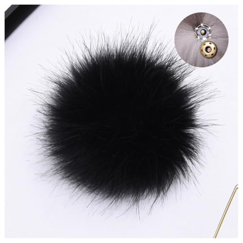 GreatRise 10 Stück Kunstfell Pompon Flauschiger Pom Poms Ball Fellbommel Künstlicher Fuchspelz Haarball für Mützen Schuhe Taschen Weihnachtsdekoration Schlüsselanhänger Zubehör Style 6 12cm von GreatRise