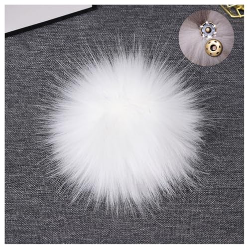 GreatRise 10 Stück Kunstfell Pompon Flauschiger Pom Poms Ball Fellbommel Künstlicher Fuchspelz Haarball für Mützen Schuhe Taschen Weihnachtsdekoration Schlüsselanhänger Zubehör Style 7 10cm von GreatRise