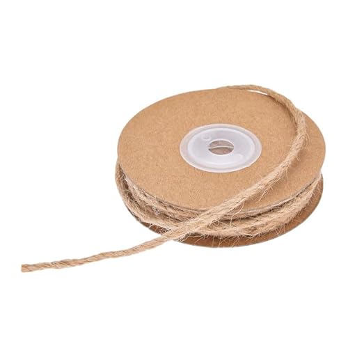 GreatRise 10 Yard Weihnachten Juteband Klassical Jute Geschenkband Sackleinen Schnur Rolle Vintage Dekoband Bastelband für DIY Handwerk Verpackung Hochzeit Blumenstrauß Deko 4mm-Draht von GreatRise