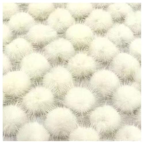 GreatRise 20 Stück Kunstfell Pompon Künstliche Fellbommel Flauschig Flaumige Bommel Pompon Ball für DIY Handwerk Strickmütze Schals Häkeln Stricken Dekoration Zubehör Weiß 3cm von GreatRise