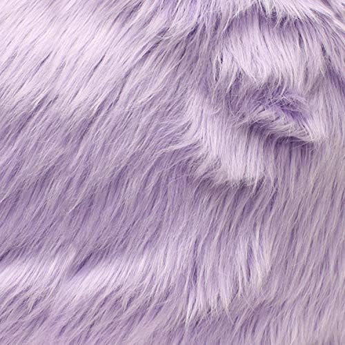 GreatRise 25 * 25cm Quadratisch Kunstpelz Stoff Material Shaggy-Kunstfell-Stoff Schnitte Plüsch Aufnäher Patches Stoff für Kleidung Teppiche Flicken Sofa Decken Sitzkissen Taro Violett 2 Stück von GreatRise