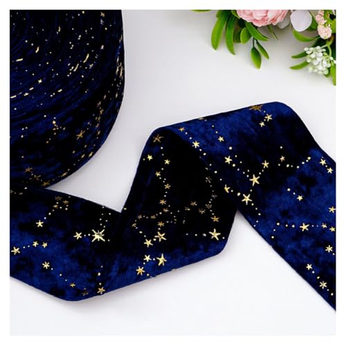 GreatRise 5 Yard×38mm Doppelseitig Samtband Samt Geschenkband Schleifenband Dekoband zum Nähen für DIY Schleife Haarband Hochzeit Blumenstrauß Weihnachten Geschenkverpacken Deko Dunkelblau GreatRise 5 Yard×38mm Doppelseitig Samtband Samt Geschenkband Schleifenband Dekoband zum Nähen für DIY Schleife Haarband Hochzeit Blumenstrauß Weihnachten Geschenkverpacken Deko Dunkelblau von GreatRise