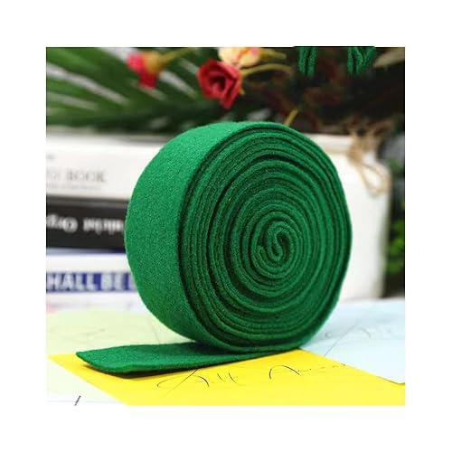 GreatRise Filzband Filzstoff Dekoband Filz Schleifenband Bastelfilz Stoffband Weihnachtsband Wollfilzband Geschenkband für Geschenkverpackung Weihnachtsbaum Hochzeit DIY Deko Grün 2.5cm*5m von GreatRise