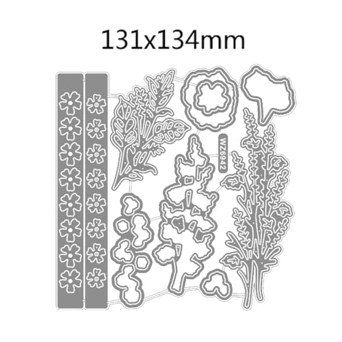GreatRise Metall-Stanzform, Blume, Tier, Pflanze, Flugzeug Stanzschablonen Lesezeichen Prägeschablonen für DIY Album Scrapbooking Deko Handgefertigtes Geschenk Nr. 1 Messerform von GreatRise
