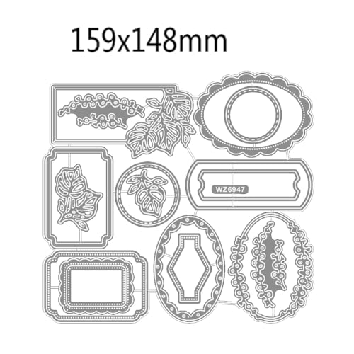 GreatRise Metall-Stanzform, Blume, Tier, Pflanze, Flugzeug Stanzschablonen Lesezeichen Prägeschablonen für DIY Album Scrapbooking Deko Handgefertigtes Geschenk Nr. 16 Ausstechform von GreatRise