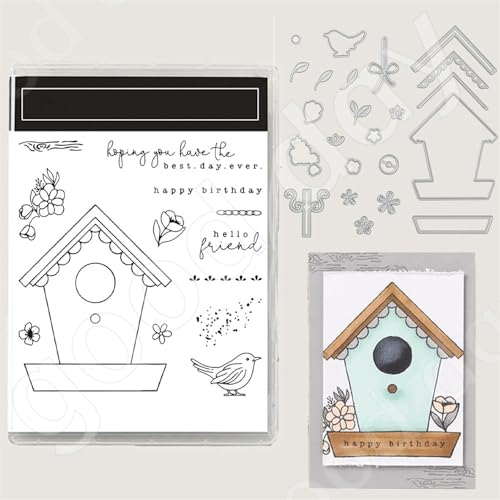 GreatRise Metall-Stanzform, Blume, Tier, Pflanze, Flugzeug Stanzschablonen Lesezeichen Prägeschablonen für DIY Album Scrapbooking Deko Handgefertigtes Geschenk Nr. 21 Besteck Englischer Stempelsatz von GreatRise