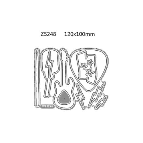 GreatRise Metallstanzformen Stanzschablone und Stampin Metall-Stanzformen, Verschiedene Muster Vorlage für Prägung, DIY, Basteln, Album, Karten Dekoration #Nr. 31-Schneideform von GreatRise