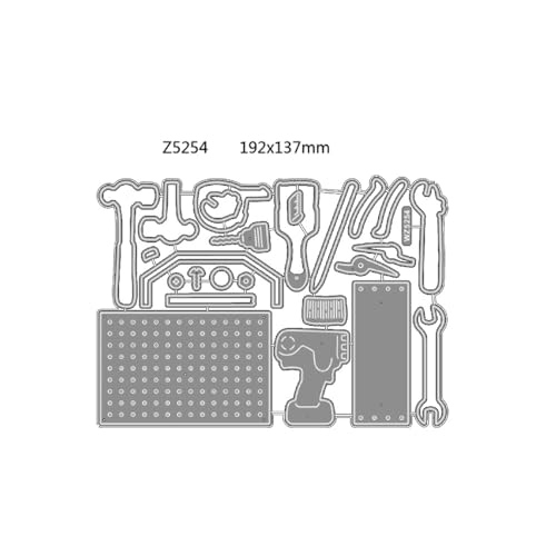 GreatRise Metallstanzformen Stanzschablone und Stampin Metall-Stanzformen, Verschiedene Muster Vorlage für Prägung, DIY, Basteln, Album, Karten Dekoration #Nr. 44-Dolchstempel von GreatRise