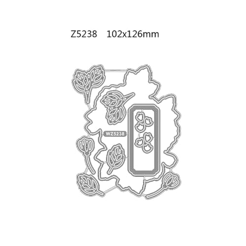 GreatRise Metallstanzformen Stanzschablone und Stampin Metall-Stanzformen, Verschiedene Muster Vorlage für Prägung, DIY, Basteln, Album, Karten Dekoration #Nr.10-Stempel von GreatRise