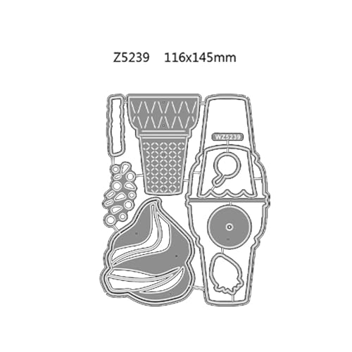 GreatRise Metallstanzformen Stanzschablone und Stampin Metall-Stanzformen, Verschiedene Muster Vorlage für Prägung, DIY, Basteln, Album, Karten Dekoration #Nr.12-Stempel von GreatRise