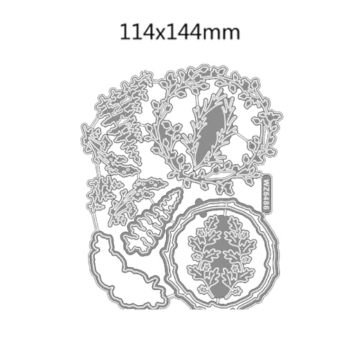 GreatRise Stanzschablonen Metall-Stanzform Blume, Pflanzen und Tiere Metallschablone Zweig-Schablone Prägeschablonen für DIY Album Scrapbooking Karten Deko Nr. 10 Ausstechform von GreatRise