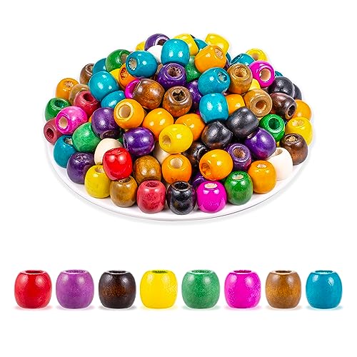 200 Stück Bunte Holzperlen Holzkugeln mit Loch Groß 7mm, 17mm Holz-Perlen Bastelperlen Kugeln Perfekt zum Basteln or Dekorieren 200 Stück Bunte Holzperlen Holzkugeln mit Loch Groß 7mm, 17mm Holz-Perlen Bastelperlen Kugeln Perfekt zum Basteln or Dekorieren von Gredstar
