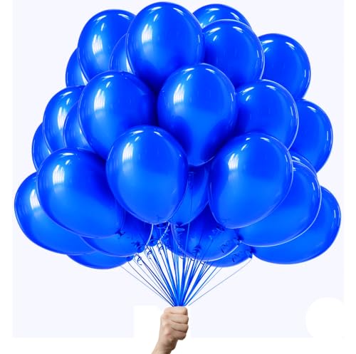 Blauer luftballons - 100% Reiner NATURLATEX - Premium Qualität - Latex Party Ballons - Metallic Ballons - Geburtstag Dekoration - Bunte Luftballons 25 von Green Paw Products