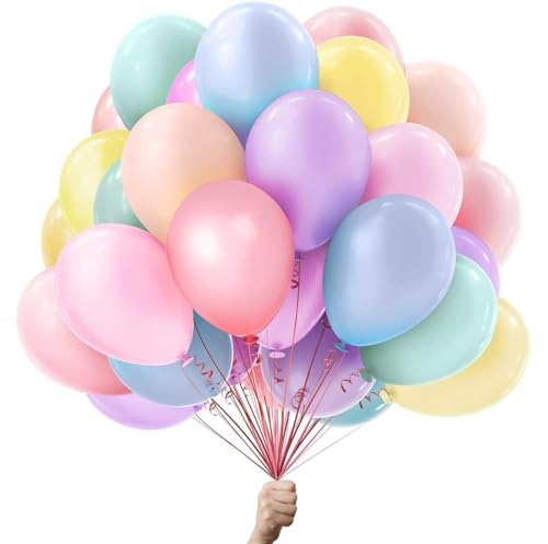 Green Paw Products - 25 Macaron Pastel - Party Balloons - Eco Friendly & Biodegradable - 100% Natural Latex von Green Paw Products