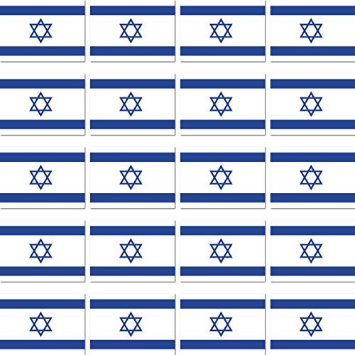 GreenIT 20 Stück 2cm Fahne Länder Flagge Israel RC Modellbau Mini Aufkleber Sticker Modellbauaufkleber von GreenIT