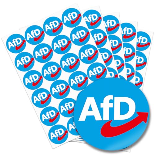 GreenYeah AFD Logo Aufkleber, 120 Stück Neuwahlen AFD Sticker, Rund AFD Logo Aufkleber 4.5 cm, Auto Aufkleber Politik, AFD Aufkleber für Auto, Fenster, Kfz, Motorrad, Laptop von GreenYeah