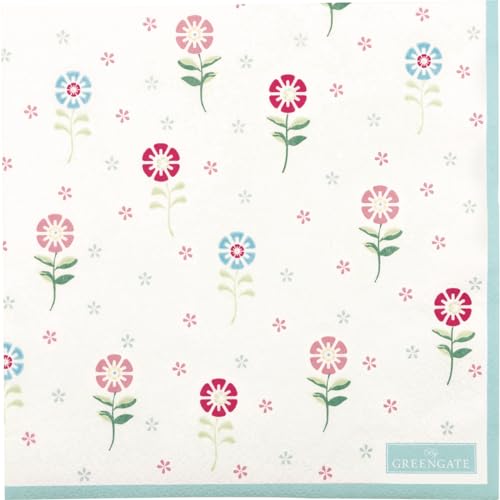 GreenGate Noella Papierservietten White Large 33x33cm 20pcs von GreenGate