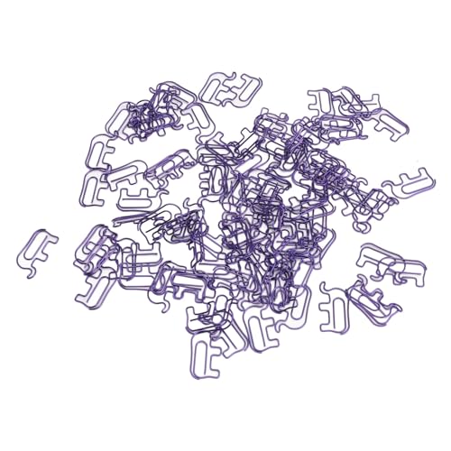 100 Stück Elefantenform-Papierklammer, Edelstahl Elefanten Büroklammer mit Aufbewahrungsbox für Dokumente, Notizbücher, Sammelalben Tierform Schreibwaren (PURPLE) von Greensen