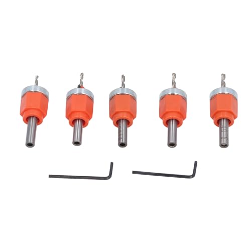 Einstellbare Tiefe Countersink -Bohrer 5 -Stc -Set Raudy Construction ABS 40 Cr V Stahl Hochgeschwindigkeitsstahl 2,8 Bis 4,0 Mm von Greensen