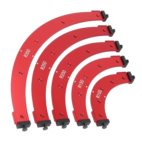 Radius Quick Jig, R100-300 Aluminiumlegierungs-Eckrouter-Vorlagen für Holzbearbeitung, 13pcs/ Festgelegte Tisch-Eckrouter-Jig, die aus Stabiler Aluminiumlegierung Verarbeitet Wurde von Greensen