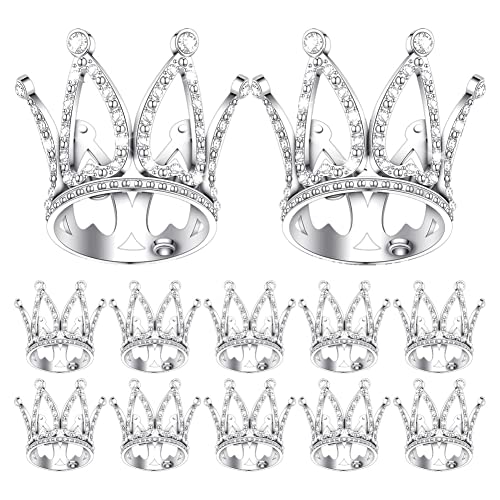 Greethga 12 Stück Krone Tortenaufsatz Mini Baby Krone Königin Krone Kleine Prinzessin Kopfschmuck Kuchendekoration für Babyparty Dekor von Greethga